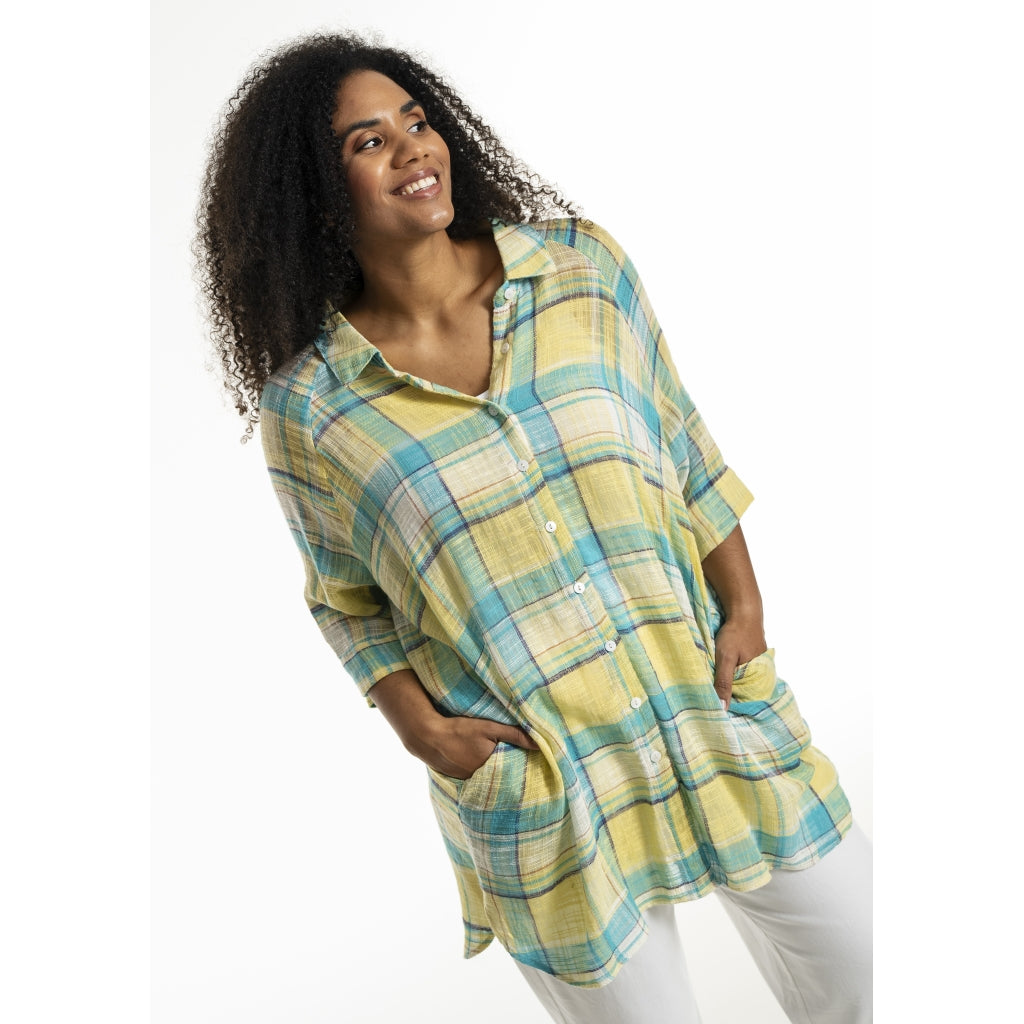 Studio SGyda Shirt Shirt Blue yellow check