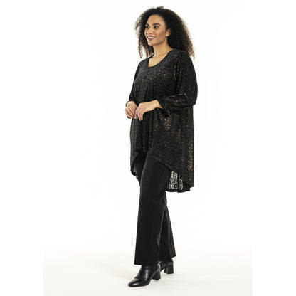 Studio SHarriet Tunic Tunic Black with gold flock