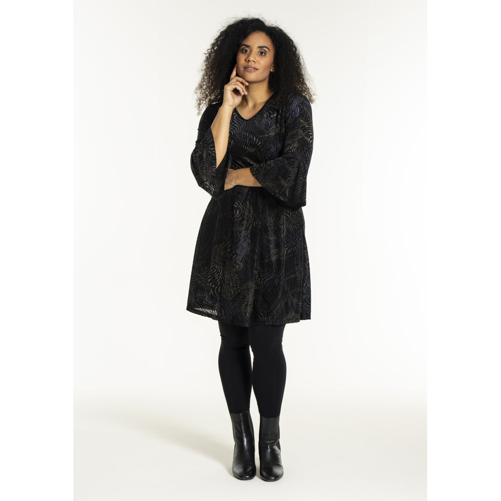 Studio SHelda Dress Dress Navy/gold flock