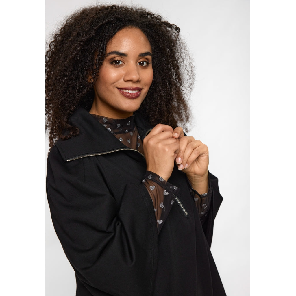 Studio SHelle lace blouse Blouse Black with silver hearts