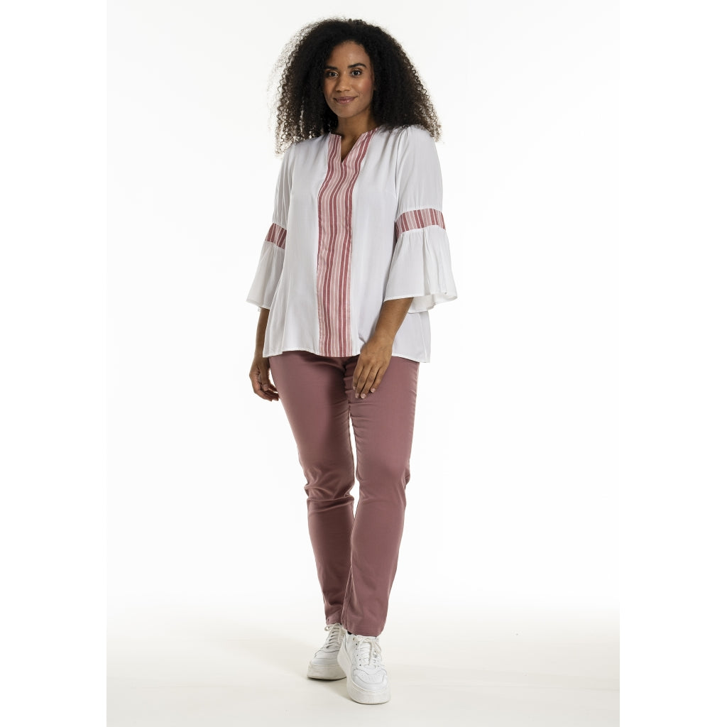 Studio SJamila shirt Shirt Offwhite + rosa stripes