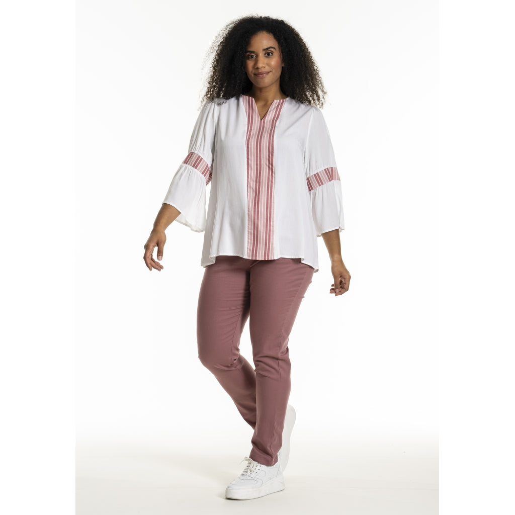 Studio SJamila shirt Shirt Offwhite + rosa stripes
