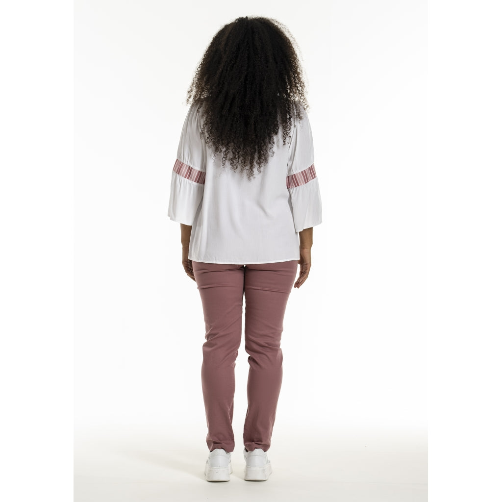 Studio SJamila shirt Shirt Offwhite + rosa stripes