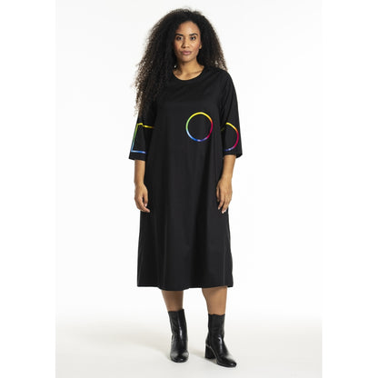 Studio SJasmina Dress Dress Black + rainbow print