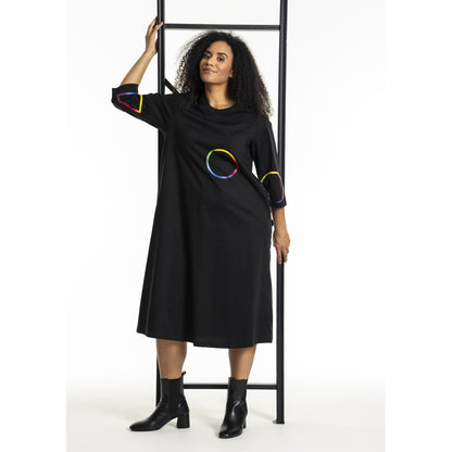 Studio SJasmina Dress Dress Black + rainbow print
