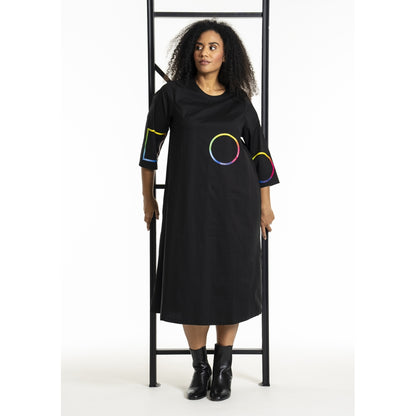 Studio SJasmina Dress Dress Black + rainbow print
