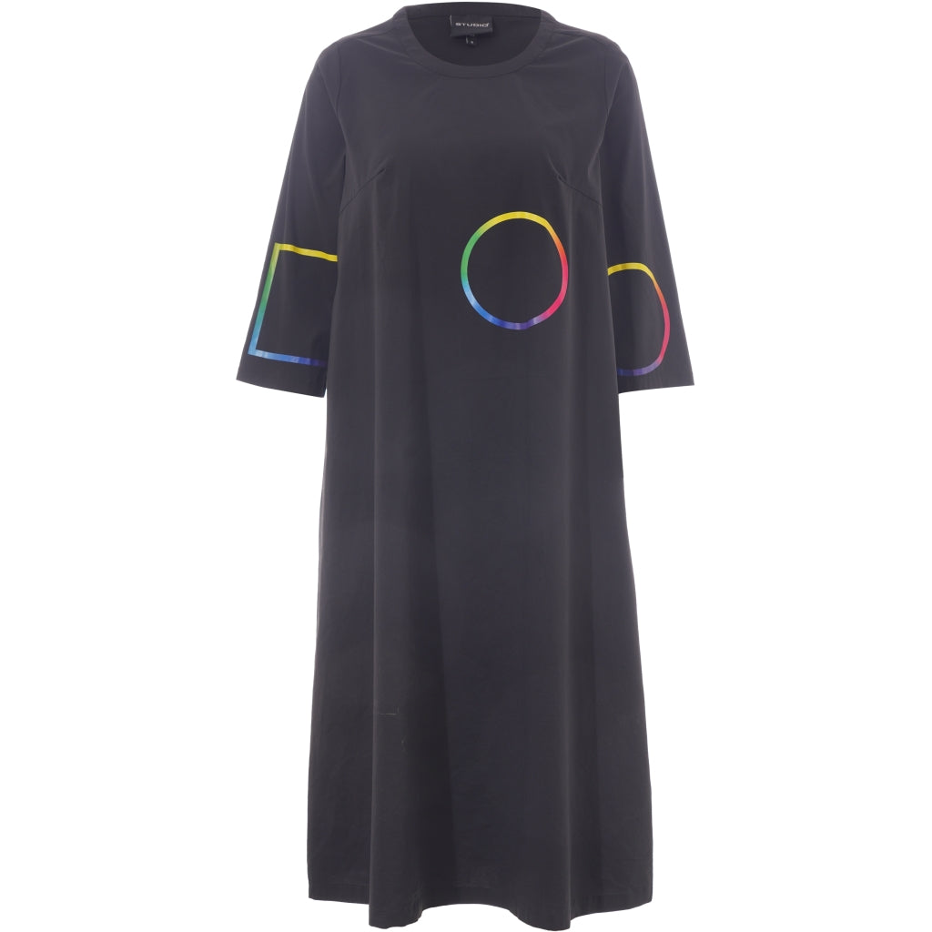 Studio SJasmina Dress Dress Black + rainbow print