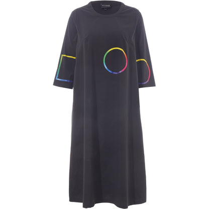 Studio SJasmina Dress Dress Black + rainbow print