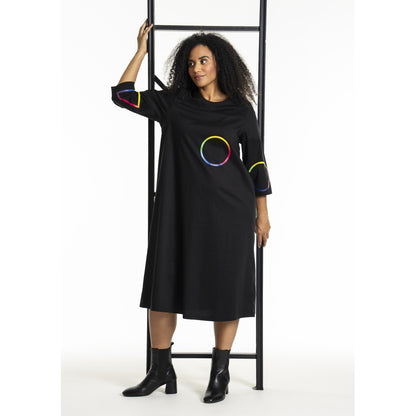 Studio SJasmina Dress Dress Black + rainbow print