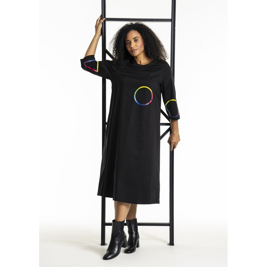 Studio SJasmina Dress Dress Black + rainbow print