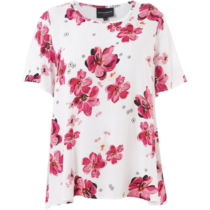 Studio SKimma Blouse Blouse White with pink flowers