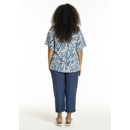Studio SLone Blouse Blouse Blue offwhite print