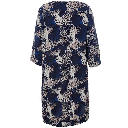 Studio SLonetta Dress Dress Navy with sand print