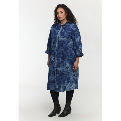 Studio SMathilde Denim dress Dress Dark blue batik demin