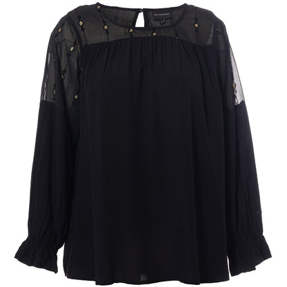Studio SMille Blouse Blouse Black with gold squares