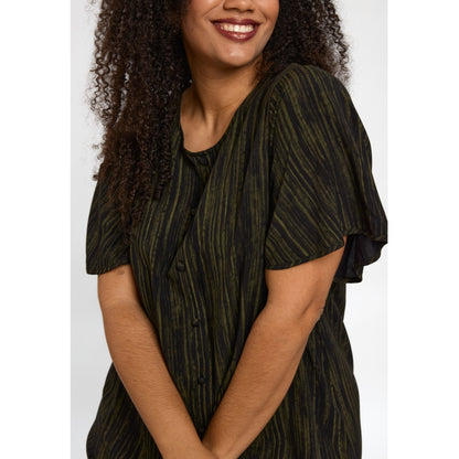 Studio SNadine Dress Dress Black with green stripes