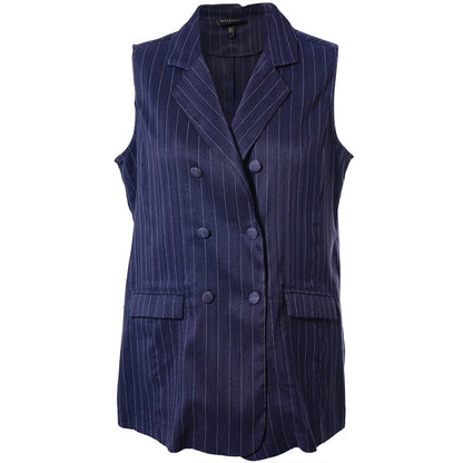 Studio SNaia vest Vest Blue-white pinstripe
