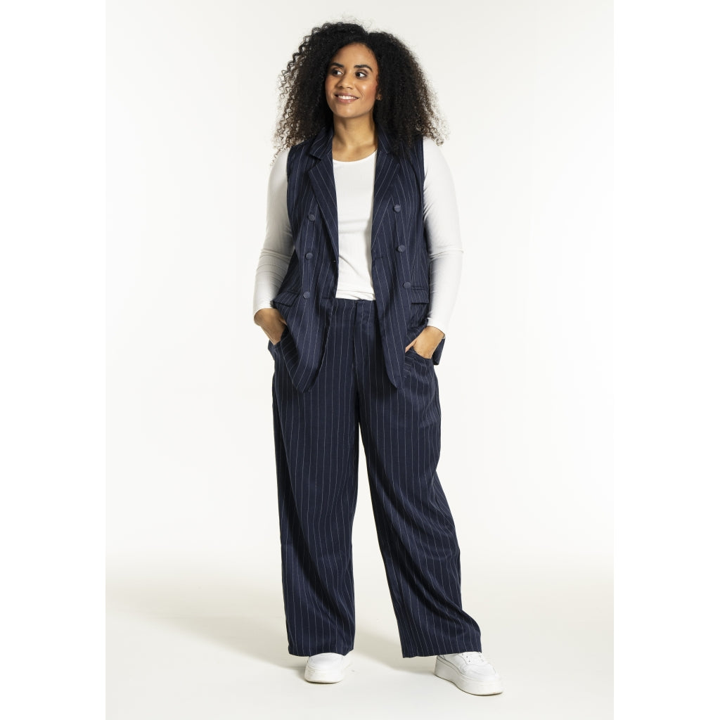 Studio SNaia vest Vest Blue-white pinstripe