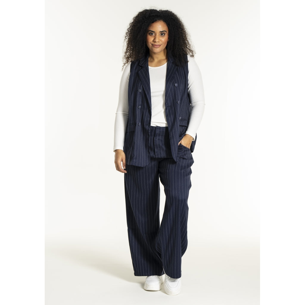 Studio SNaia vest Vest Blue-white pinstripe