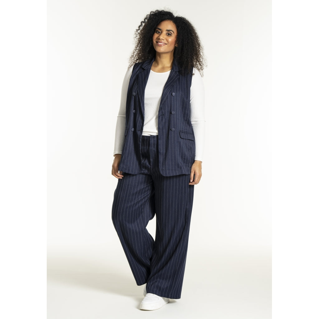 Studio SNaia vest Vest Blue-white pinstripe