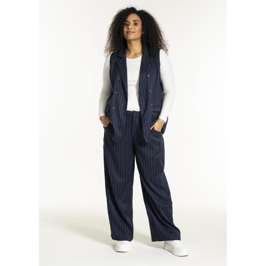 Studio SNaia vest Vest Blue-white pinstripe