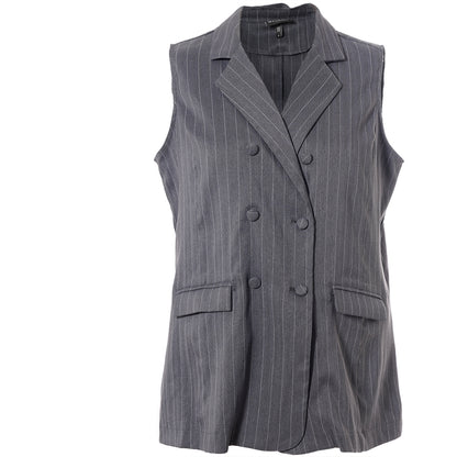Studio SNaia vest Vest Grey-white pinstripe