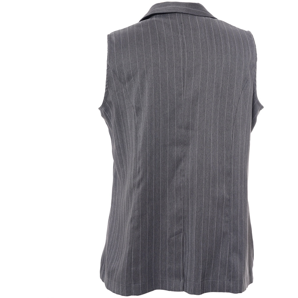 Studio SNaia vest Vest Grey-white pinstripe