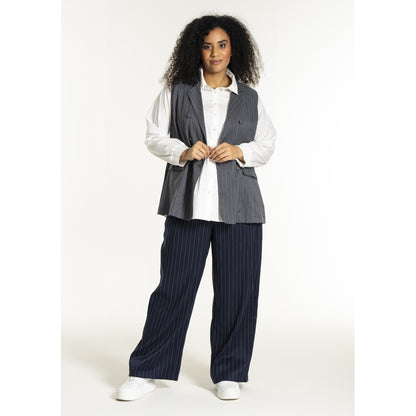 Studio SNaia vest Vest Grey-white pinstripe