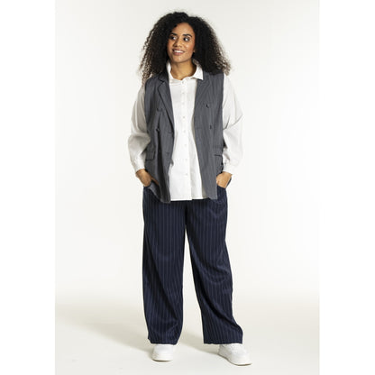 Studio SNaia vest Vest Grey-white pinstripe