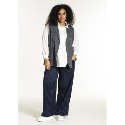 Studio SNaia vest Vest Grey-white pinstripe