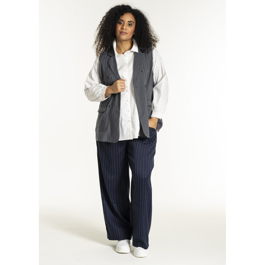 Studio SNaia vest Vest Grey-white pinstripe