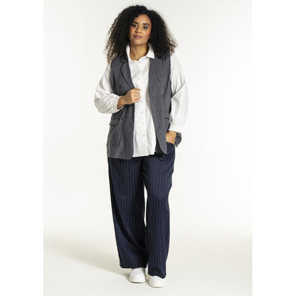 Studio SNaia vest Vest Grey-white pinstripe