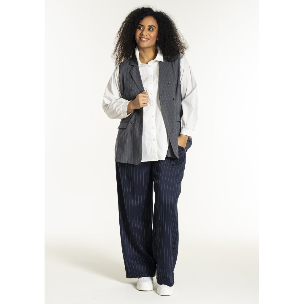 Studio SNaia vest Vest Grey-white pinstripe