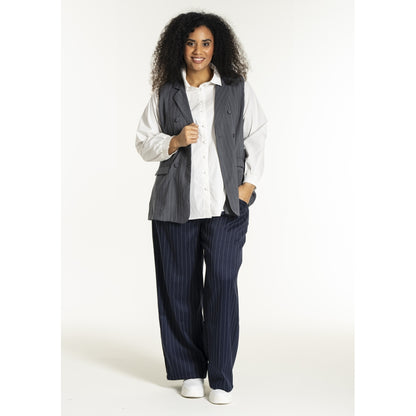 Studio SNaia vest Vest Grey-white pinstripe