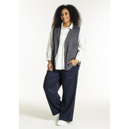 Studio SNaia vest Vest Grey-white pinstripe