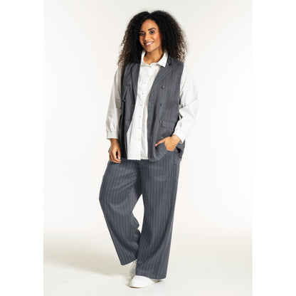 Studio SNaia vest Vest Grey-white pinstripe