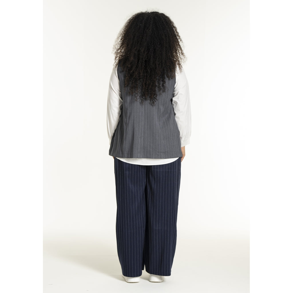 Studio SNaia vest Vest Grey-white pinstripe