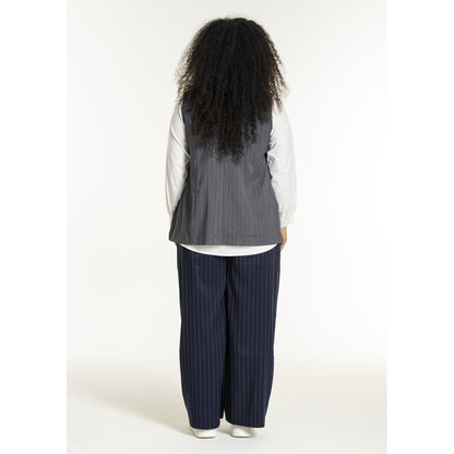 Studio SNaia vest Vest Grey-white pinstripe