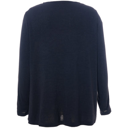 Studio SNalika knit blouse with rose Blouse Black