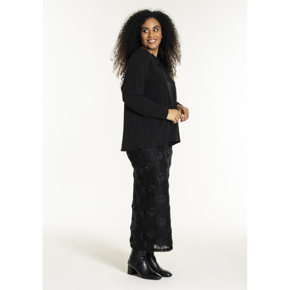 Studio SNalika knit blouse with rose Blouse Black