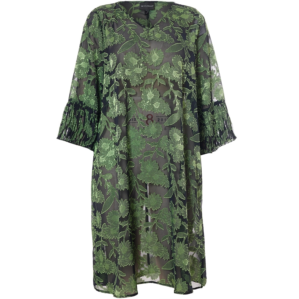 Studio SNathalie Dress Dress Black with bright green flowers