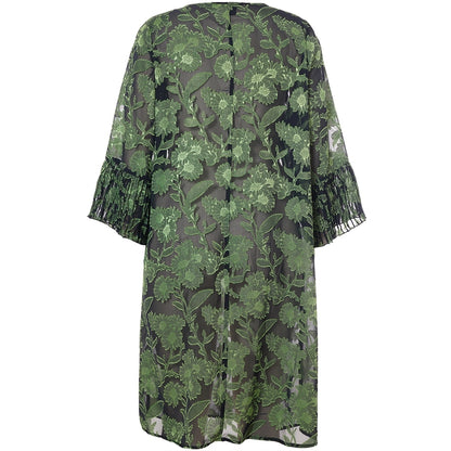 Studio SNathalie Dress Dress Black with bright green flowers