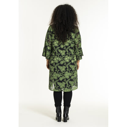 Studio SNathalie Dress Dress Black with bright green flowers