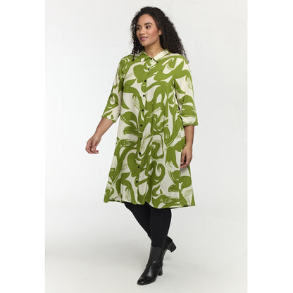 Studio SNelli Shirt Dress Shirt Dress Bright green with white design
