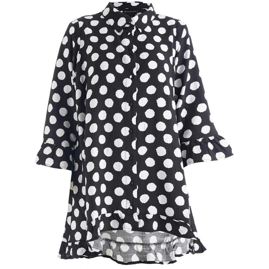 Studio SSilja Tunic Tunic Black with white dots