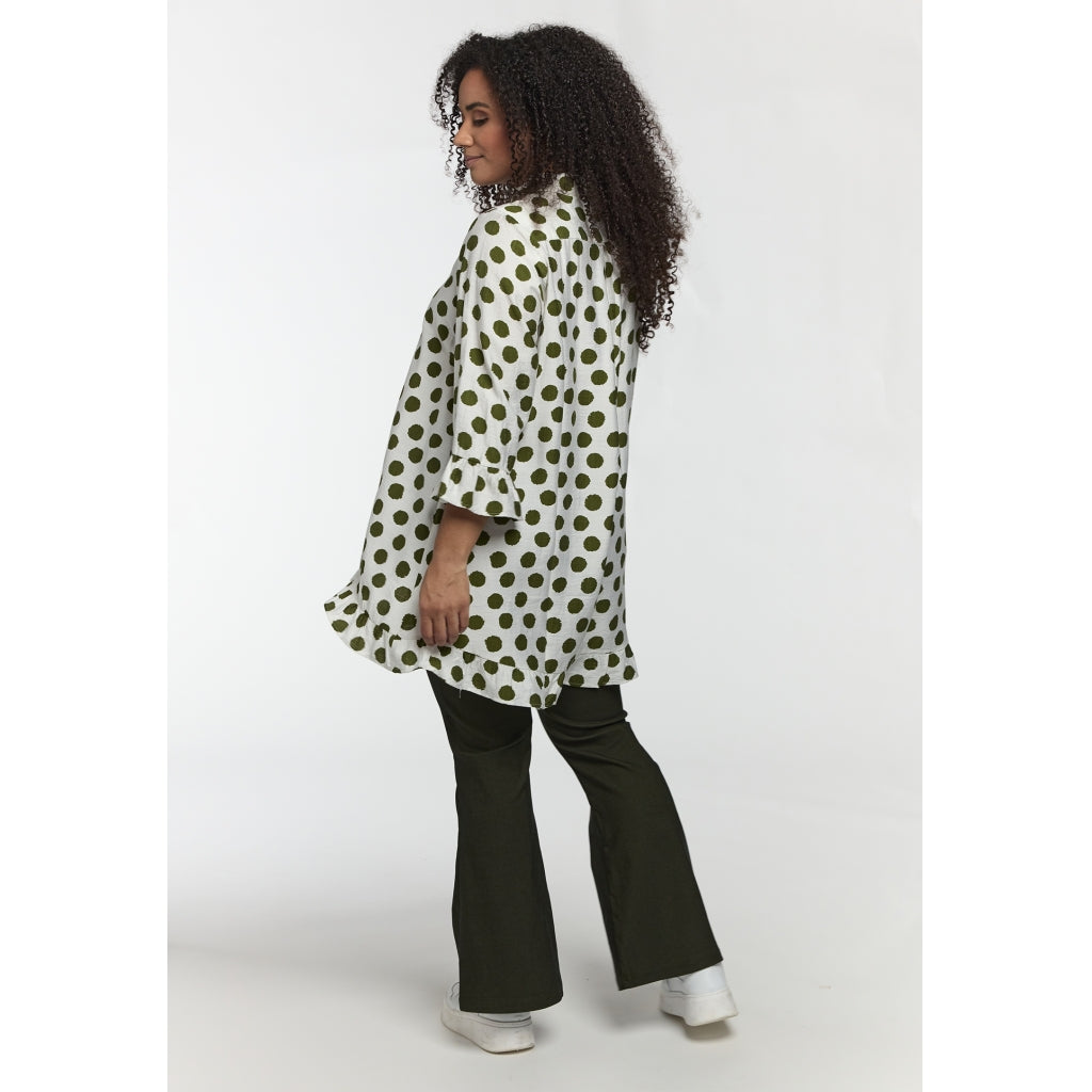 Studio SSilja Tunic Tunic White with green dots