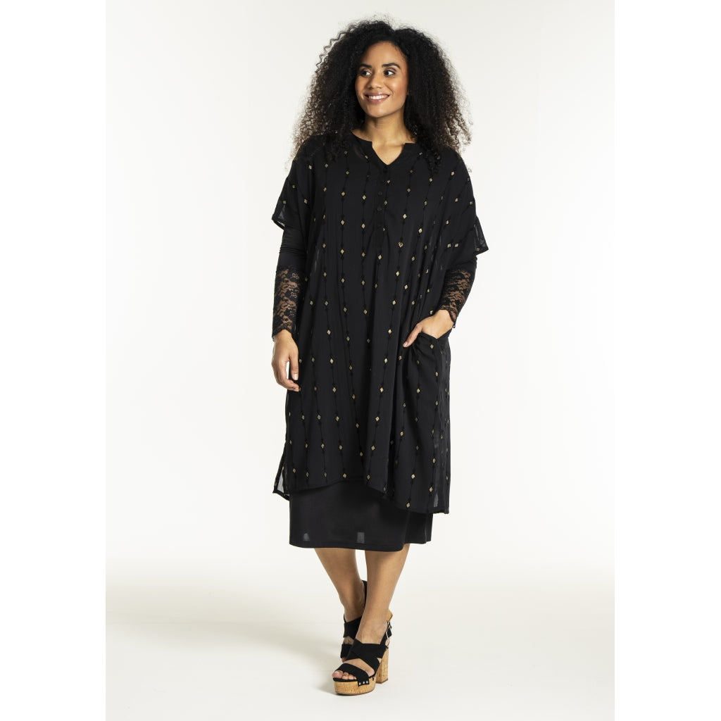 Studio SUlla Dress Dress Black with gold squares