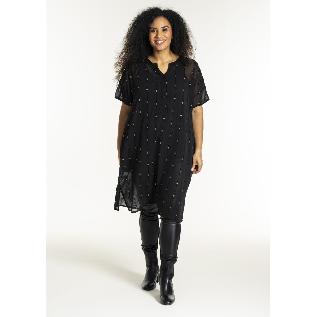 Studio SUlla Dress Dress Black with gold squares