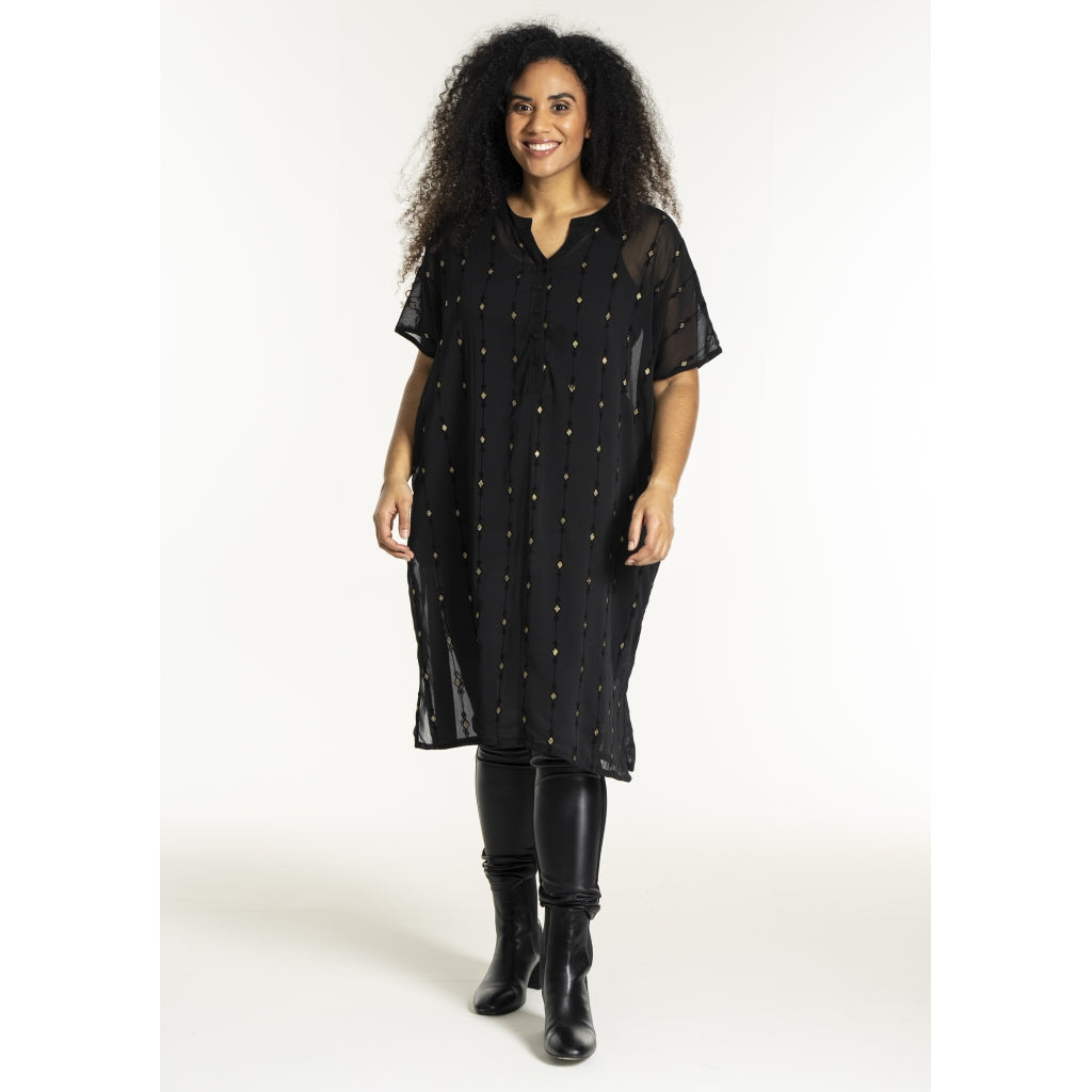 Studio SUlla Dress Dress Black with gold squares