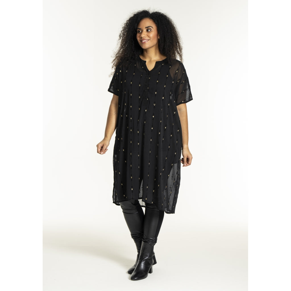 Studio SUlla Dress Dress Black with gold squares